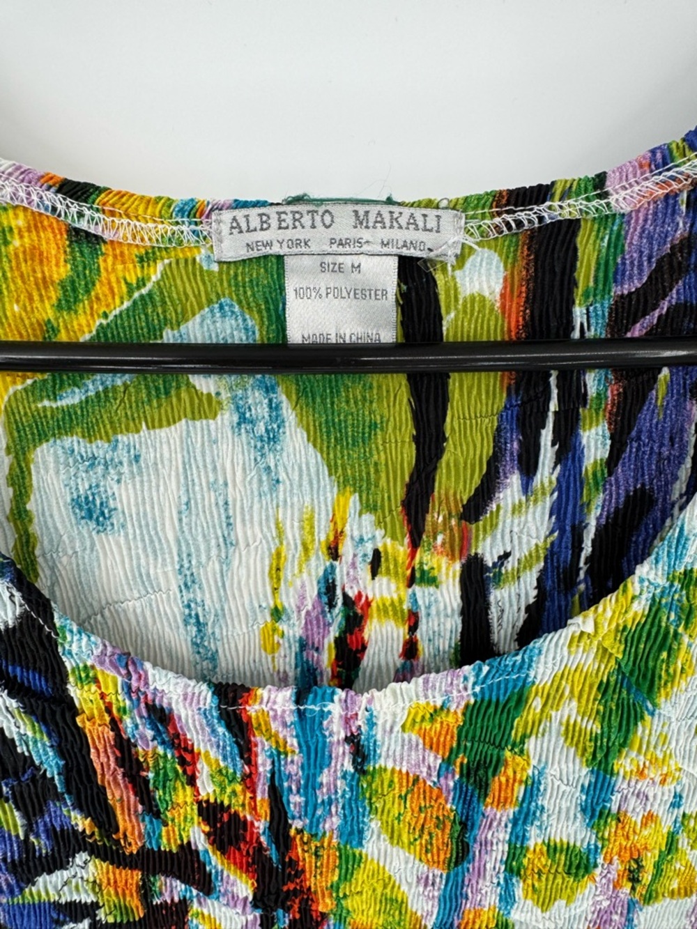 ALBERTO MAKALI Colorful Pleated Tank Top M - Picture 3 of 4